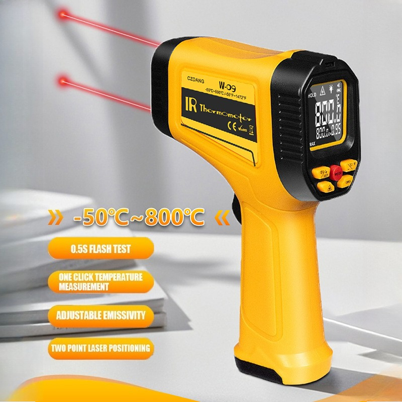 Industrial Laser Temperature Gun - Modern Multi-Functional Infrared Laser Temperature Gun
