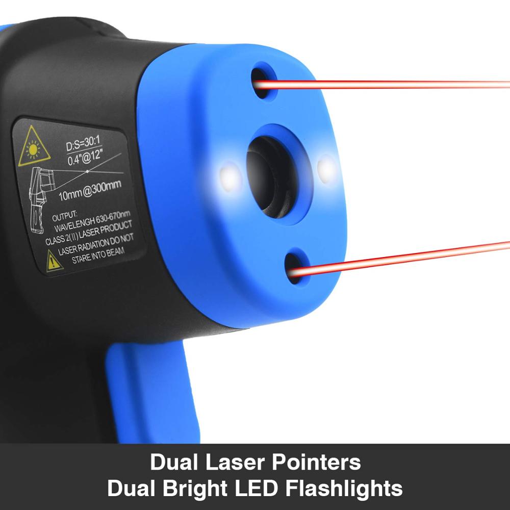-50℃ to 1500℃ Laser Thermomete - đánh giá và giá Industrial Laser Temperature Gun