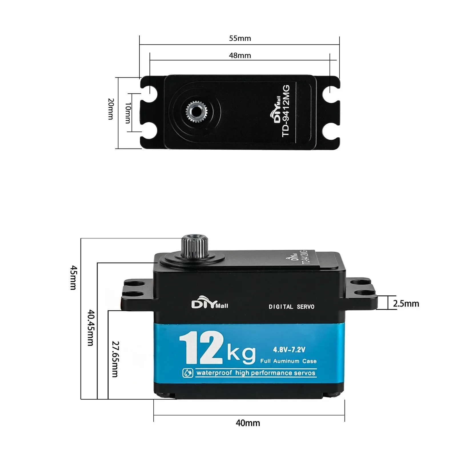 12KG TD-9412MG High Torque Ful - đánh giá và giá Servo Motor Cnc