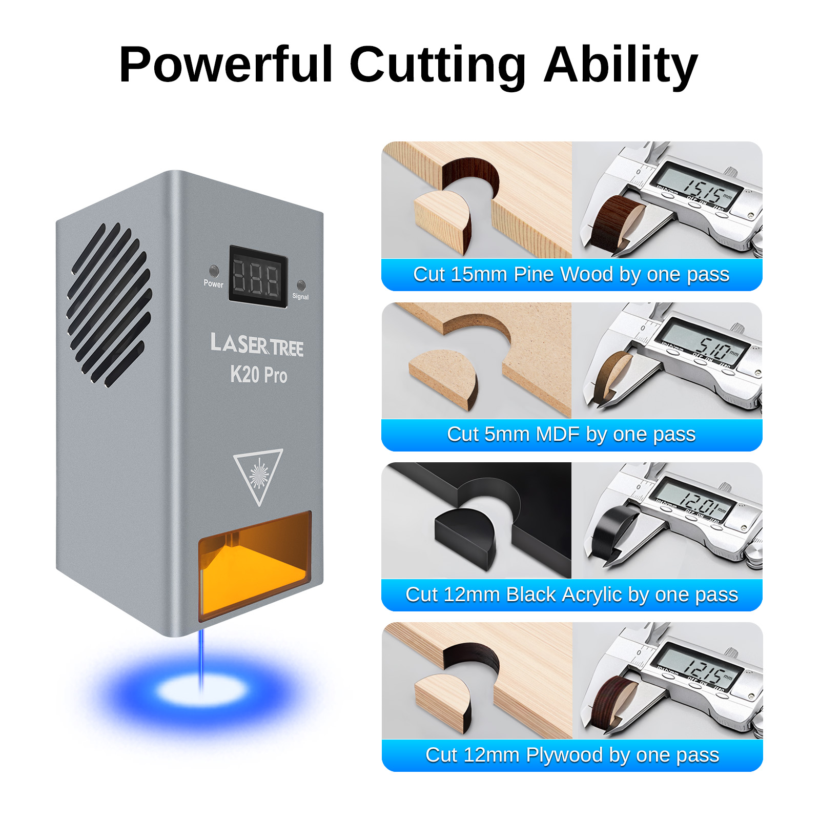 LASER Cây Công Suất Cao 20W Cô - đánh giá và giá Metal Laser Cutter Head