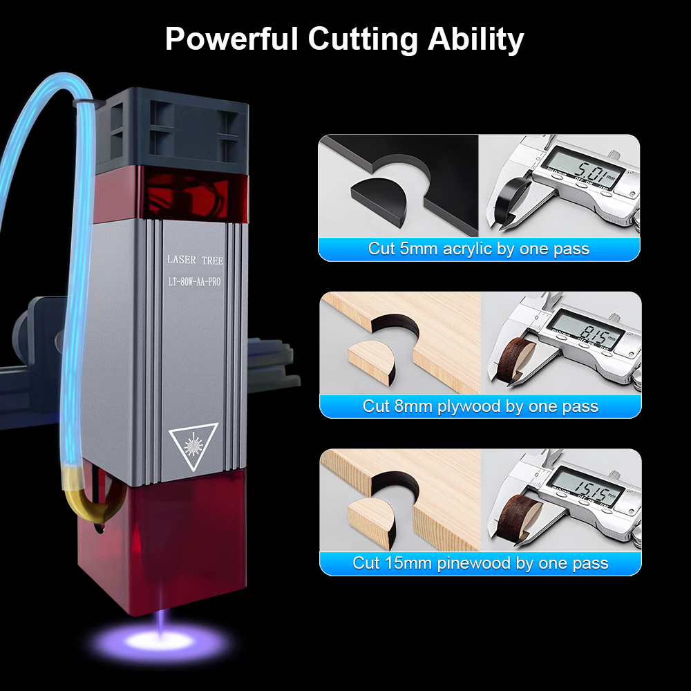 LASER Cây 40W 80W Laser Module - đánh giá và giá Metal Laser Cutter Head