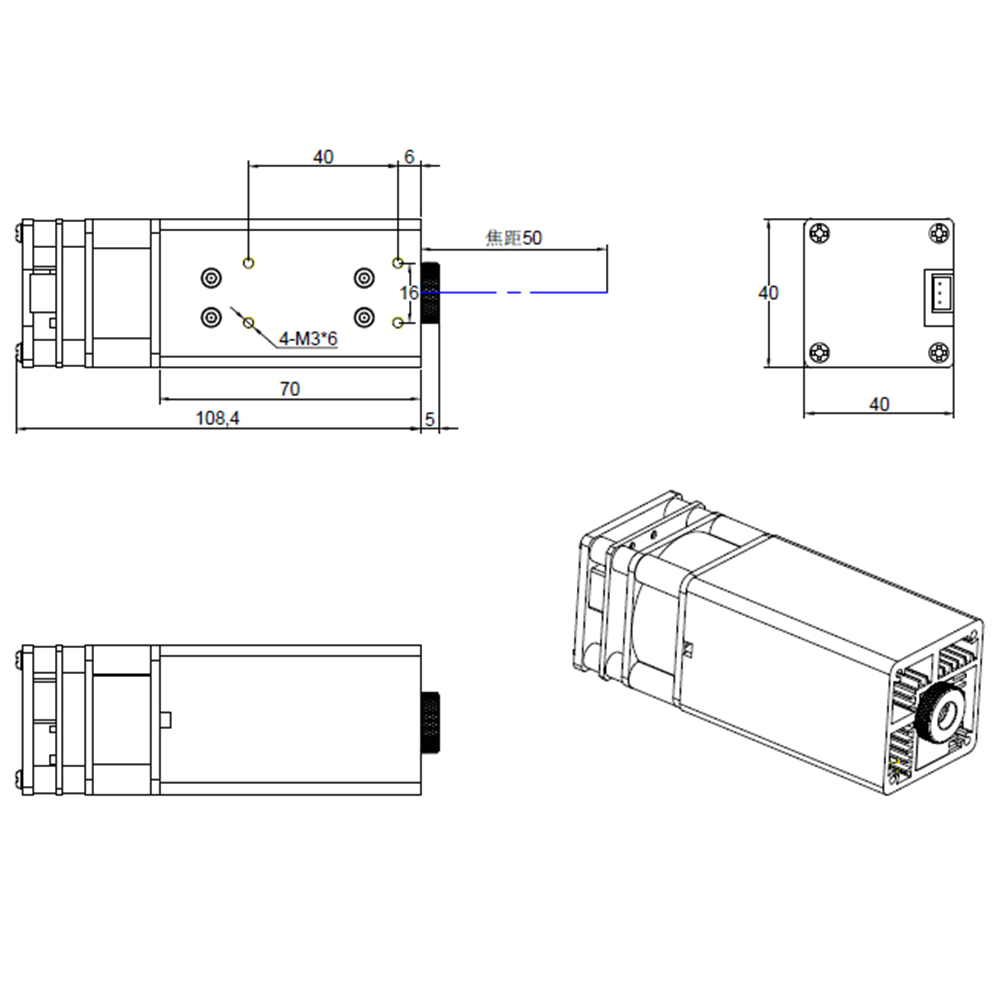 Twotrees 80W Đầu Laser Cho Khắ - đánh giá và giá Metal Laser Cutter Head
