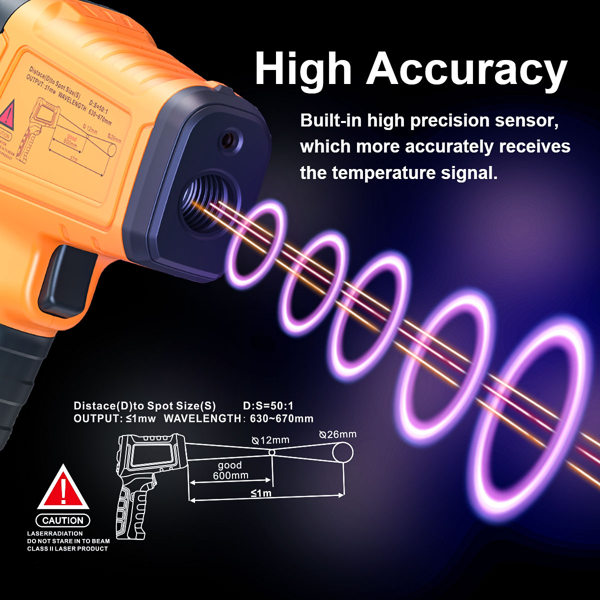 DT1000 DT1600 Infrared Thermom - đánh giá và giá Industrial Laser Gun