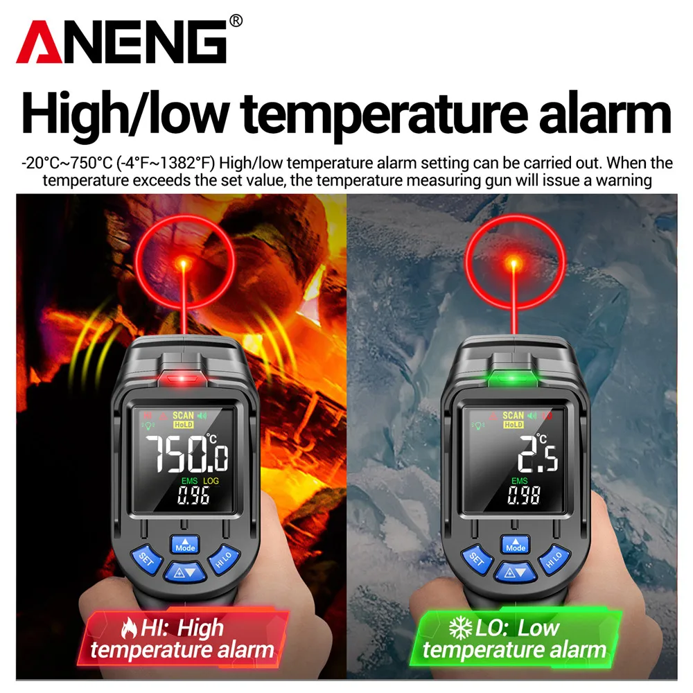 ANENG TH06 Infrared Laser Ther - đánh giá và giá Industrial Laser Temperature Gun