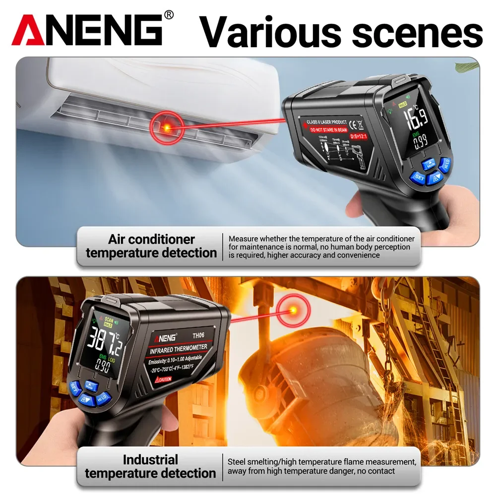 ANENG TH06 Infrared Laser Ther - đánh giá và giá Industrial Laser Temperature Gun