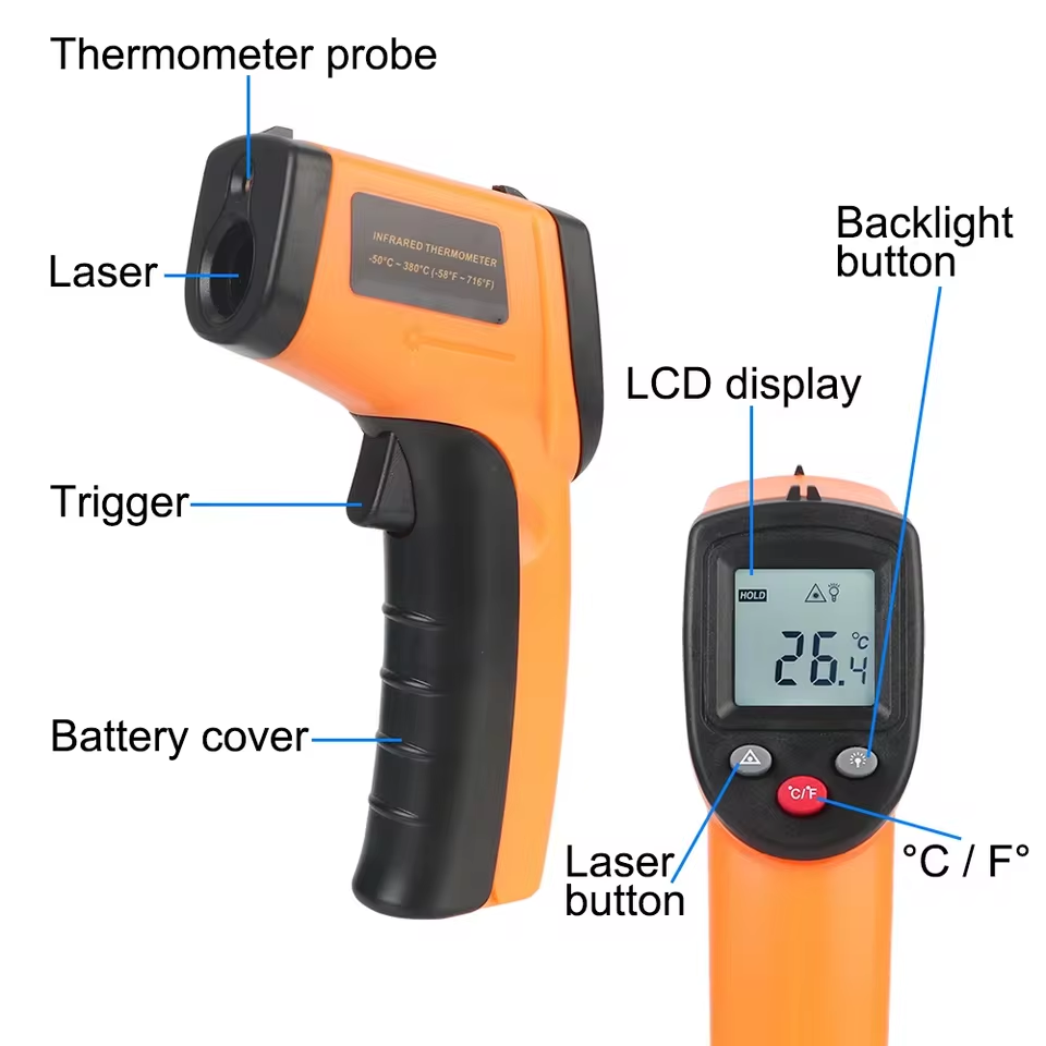 New T600 T600A Digital Infrare - đánh giá và giá Industrial Laser Gun