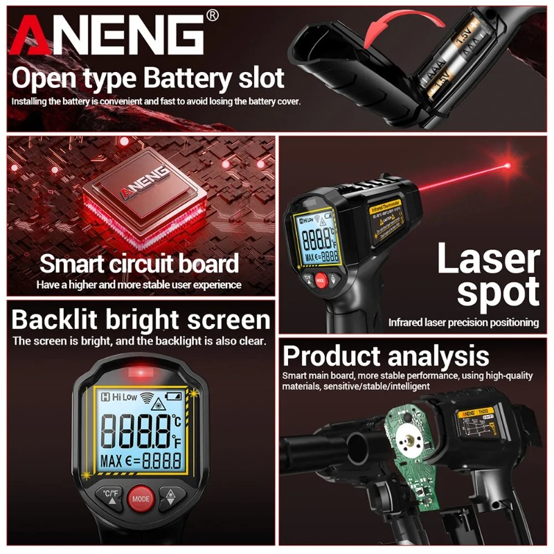 ANENG TH202 Industrial Handhel - đánh giá và giá Industrial Laser Temperature Gun