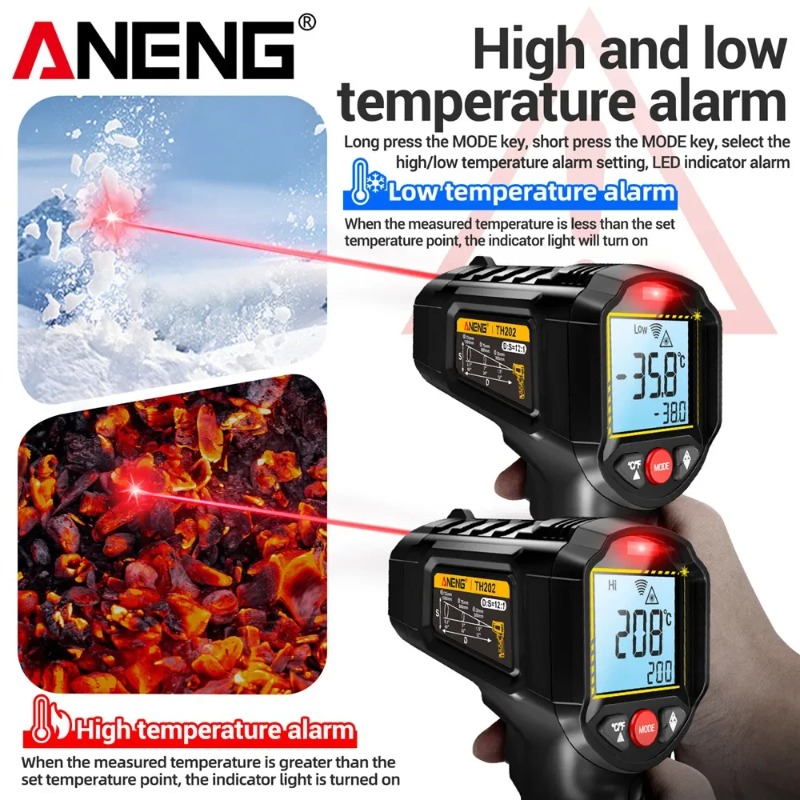 ANENG TH202 Industrial Handhel - đánh giá và giá Industrial Laser Temperature Gun