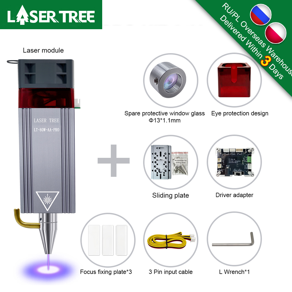 LASER TREE 20W 10W 5W Optical  - đánh giá và giá Metal Laser Cutter Head