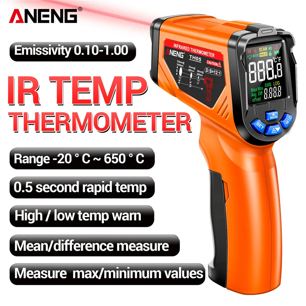 Infrared Thermometer Digital N - đánh giá và giá Industrial Laser Temperature Gun