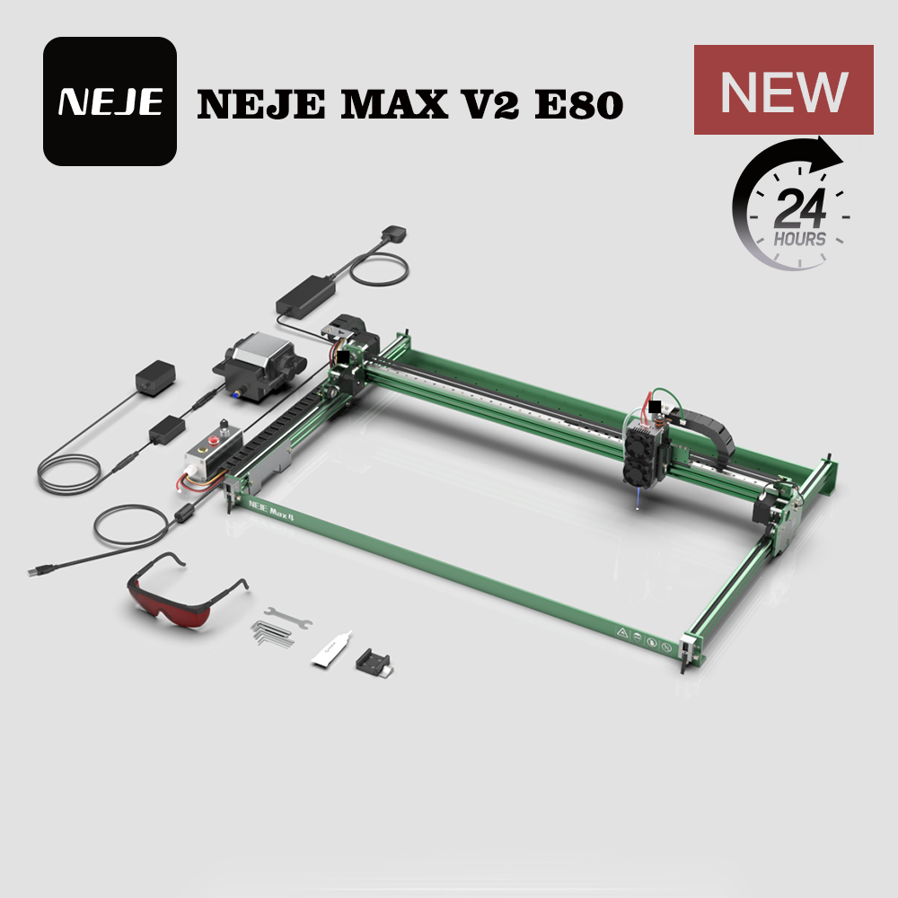 NEJE MAX V2 E80 80W 455nm Lase - đánh giá và giá Industrial Laser Engraver