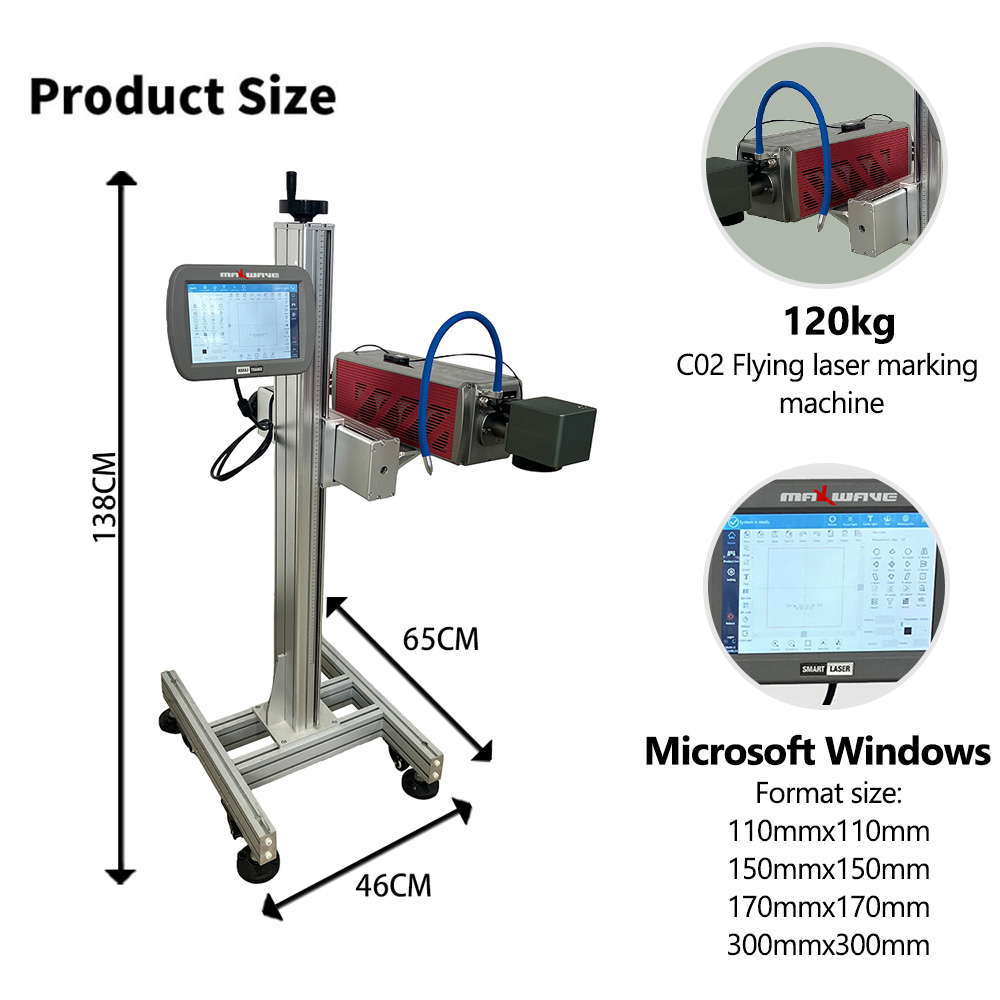 Versatile CO2 Flying Laser Mar - đánh giá và giá Industrial Laser Printing Machine