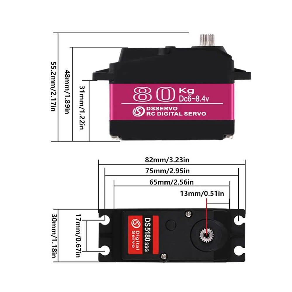 Dsservo Waterproof DS5180 80KG - đánh giá và giá Servo Motor Cnc