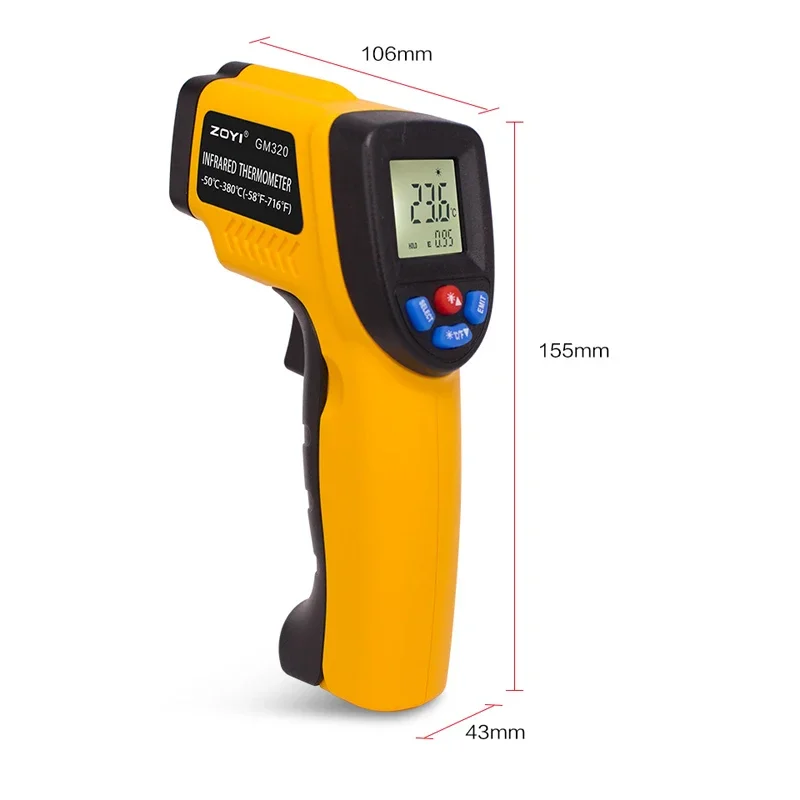 Portable Infrared Thermometer  - đánh giá và giá Industrial Laser Temperature Gun